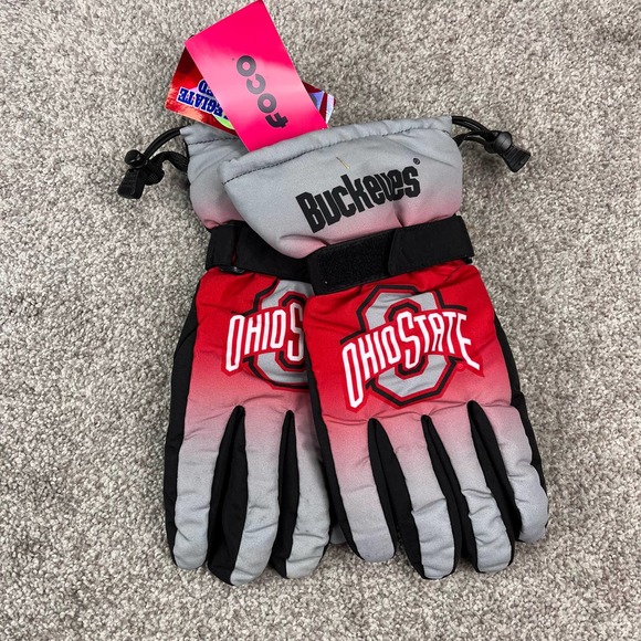 NWT! Forever Collectible Ohio State Buckeye Winter Gloves adult Small/Medium - Picture 1 of 3